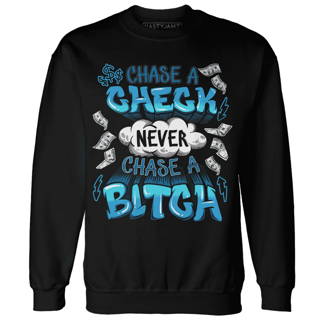 Powder-Blue-9s-Sweatshirt-Match-Chase-A-Check