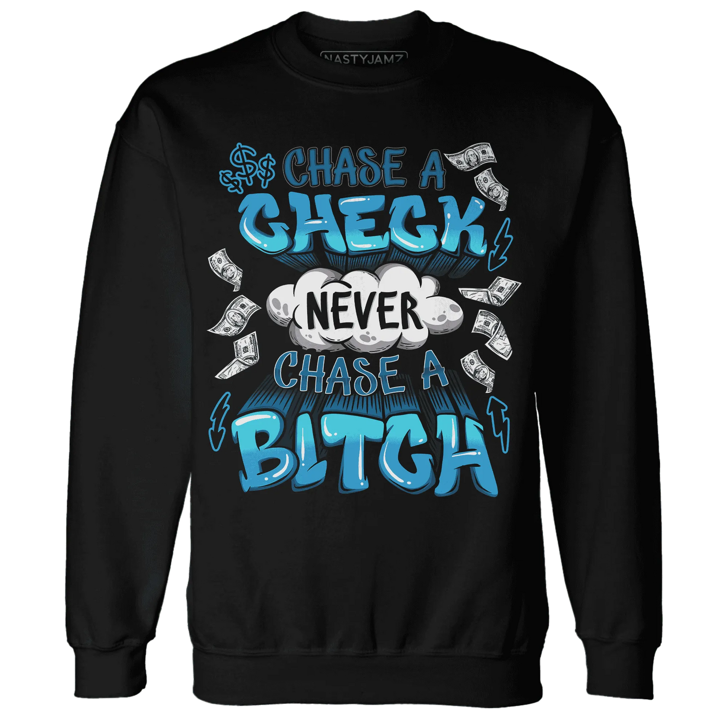 Powder-Blue-9s-Sweatshirt-Match-Chase-A-Check