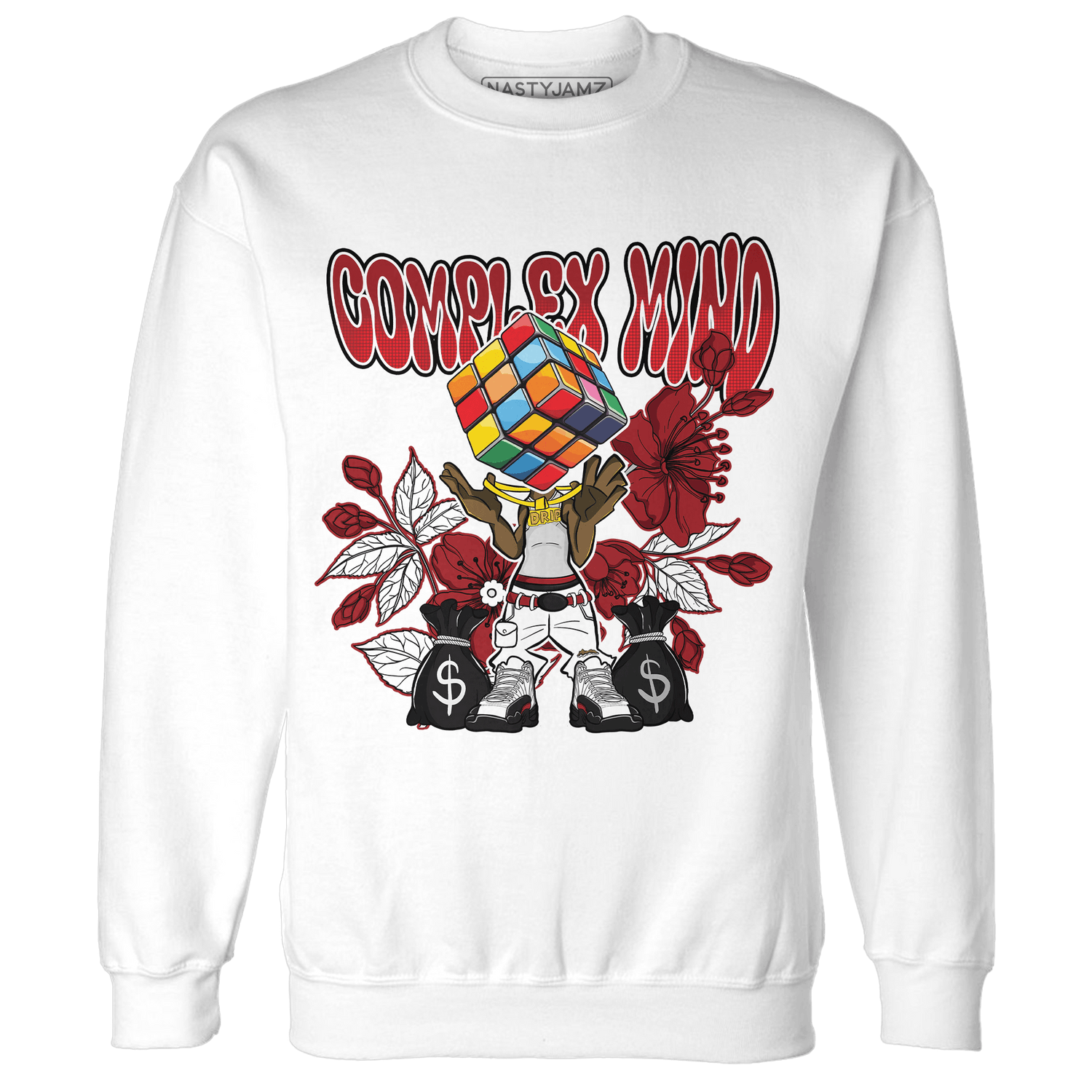 Retro Red Taxi 12s Sweatshirt Match Complex Mind - NastyJamz