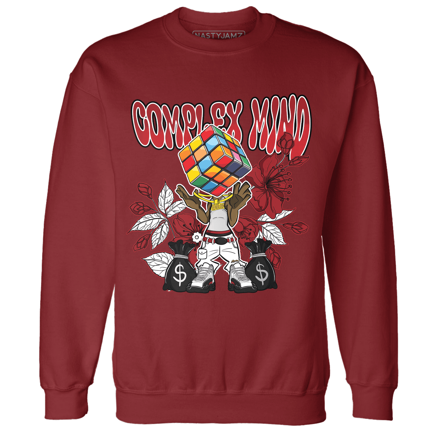 Retro Red Taxi 12s Sweatshirt Match Complex Mind - NastyJamz