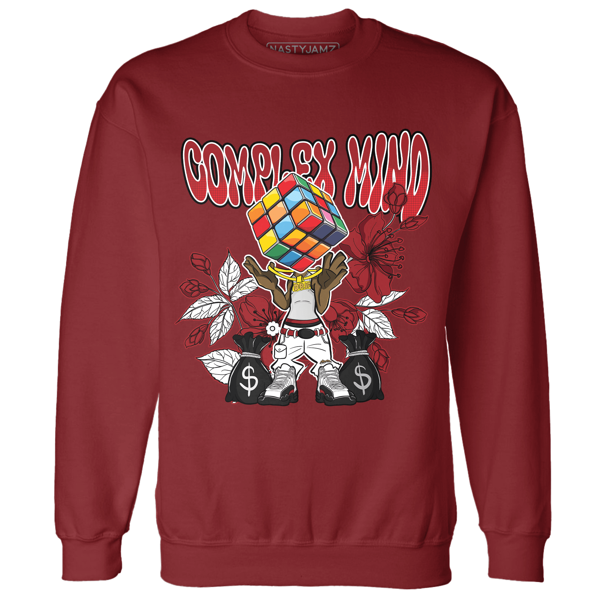 Retro Red Taxi 12s Sweatshirt Match Complex Mind - NastyJamz