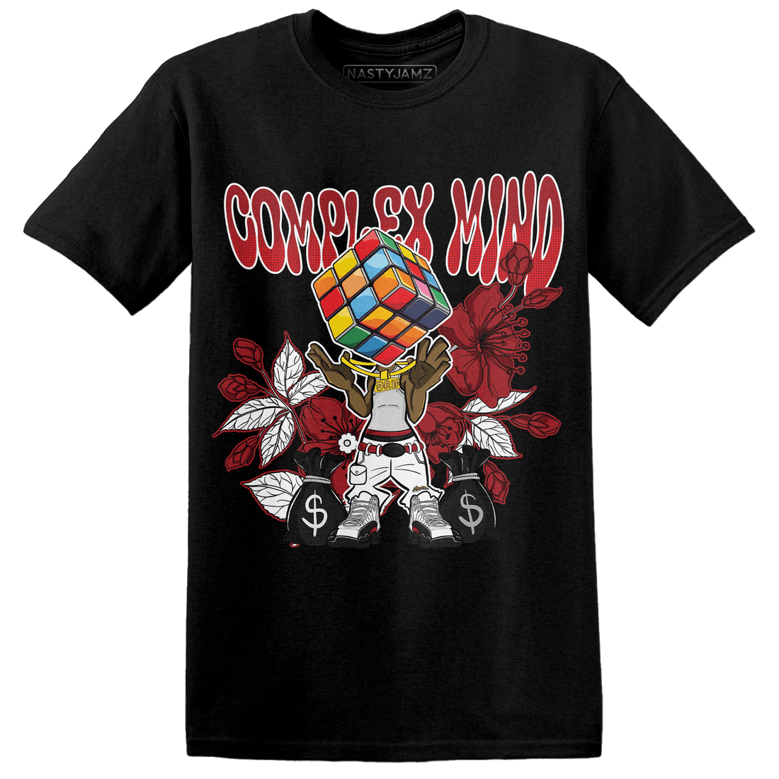 Retro Red Taxi 12s T Shirt Match Complex Mind - NastyJamz