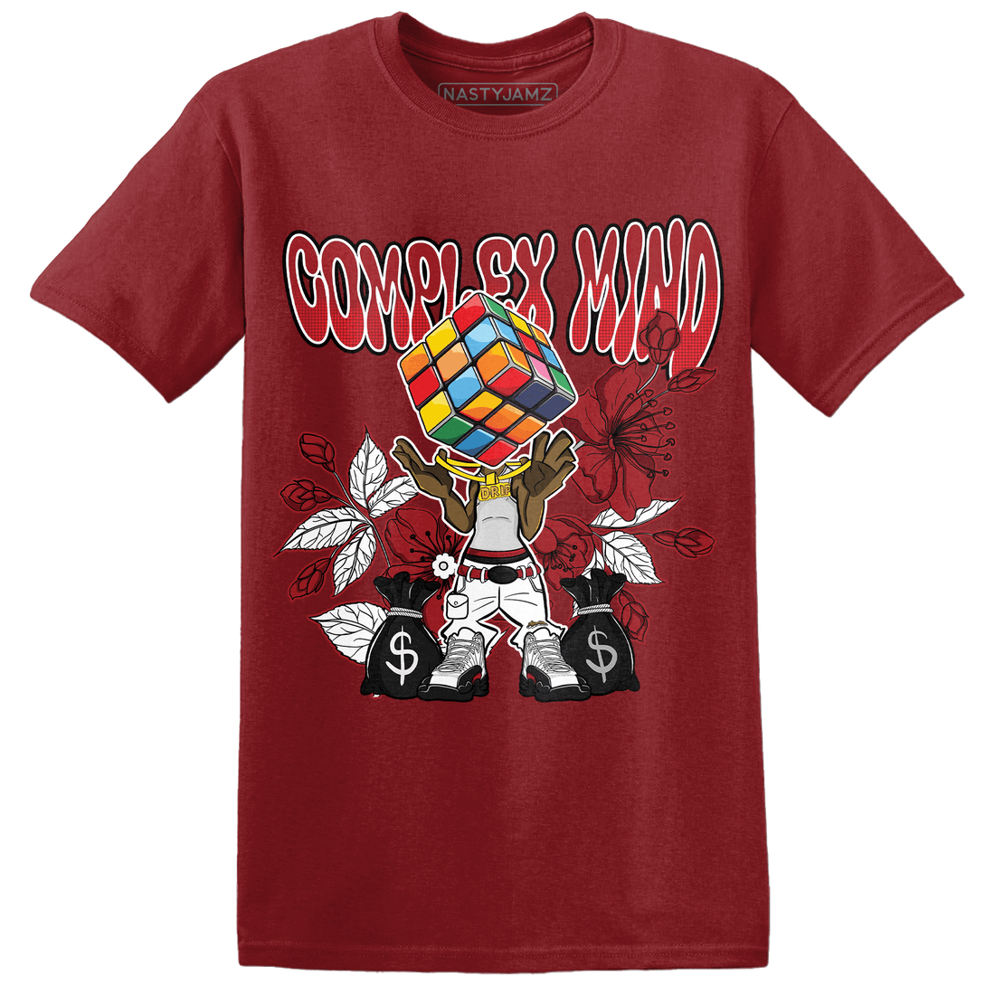 Retro Red Taxi 12s T Shirt Match Complex Mind - NastyJamz