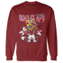 High 85 Metallic Burgundy 1s Sweatshirt Match Complex Mind - NastyJamz
