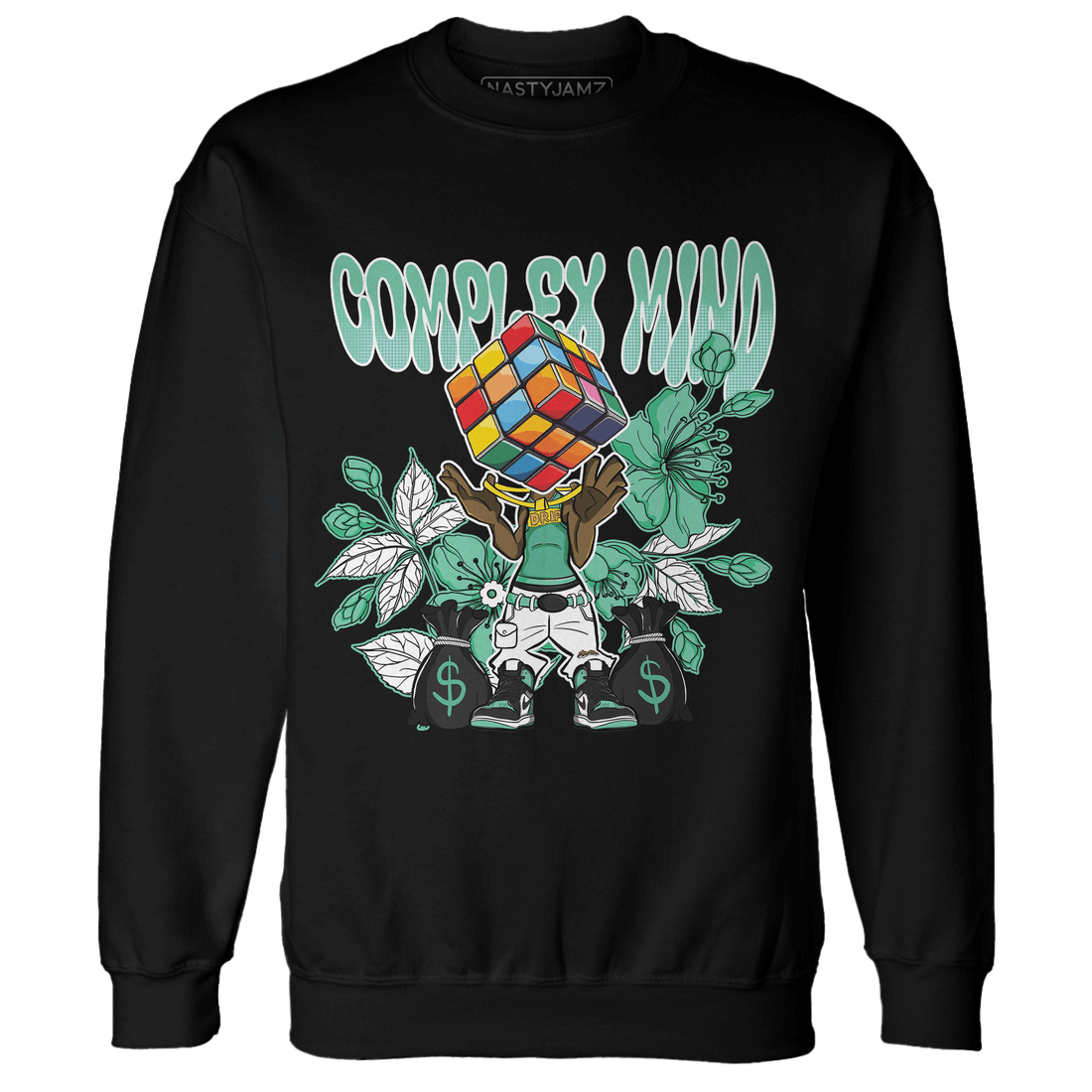 High OG Green Glow 1s Sweatshirt Match Complex Mind - NastyJamz