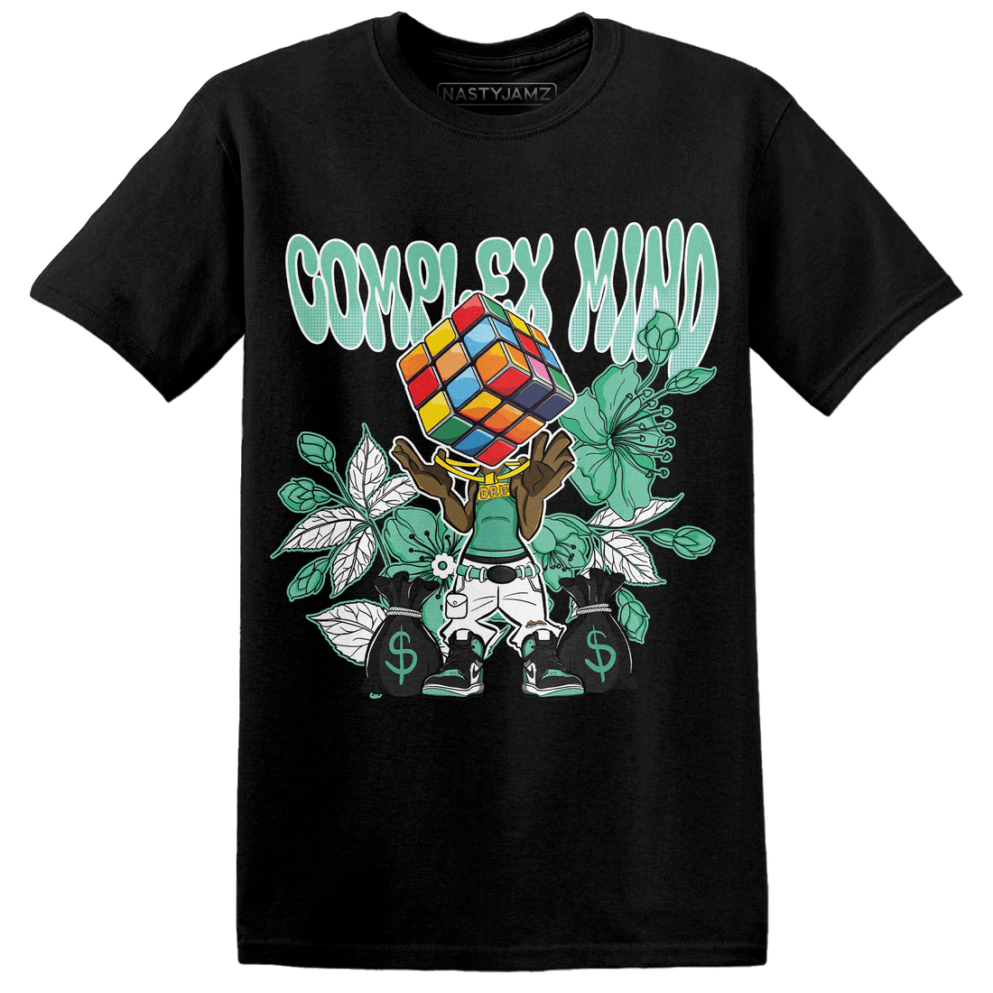 High OG Green Glow 1s T Shirt Match Complex Mind - NastyJamz