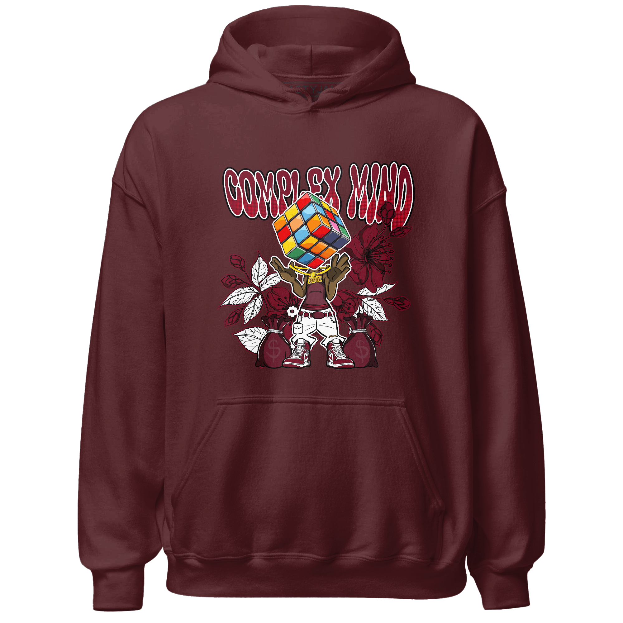 High White Team Red 1s Hoodie Match Complex Mind - NastyJamz