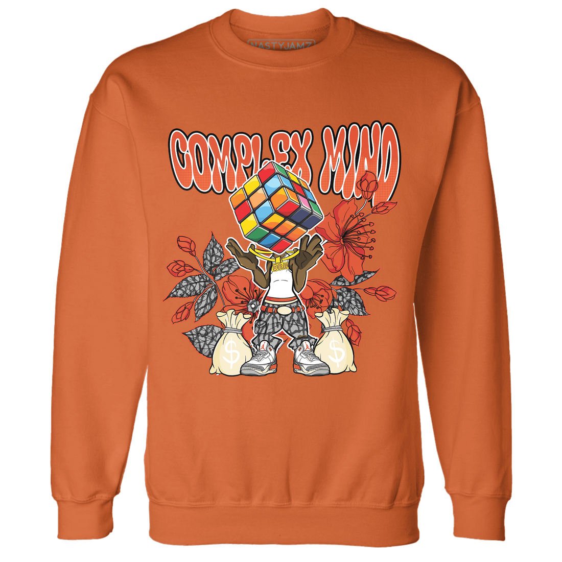 Georgia Peach 3s Sweatshirt Match Complex Mind - NastyJamz