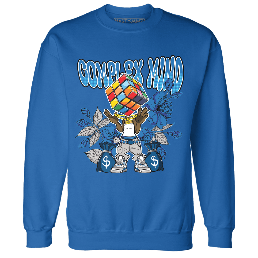 Industrial Blue 4s Sweatshirt Match Complex Mind - NastyJamz