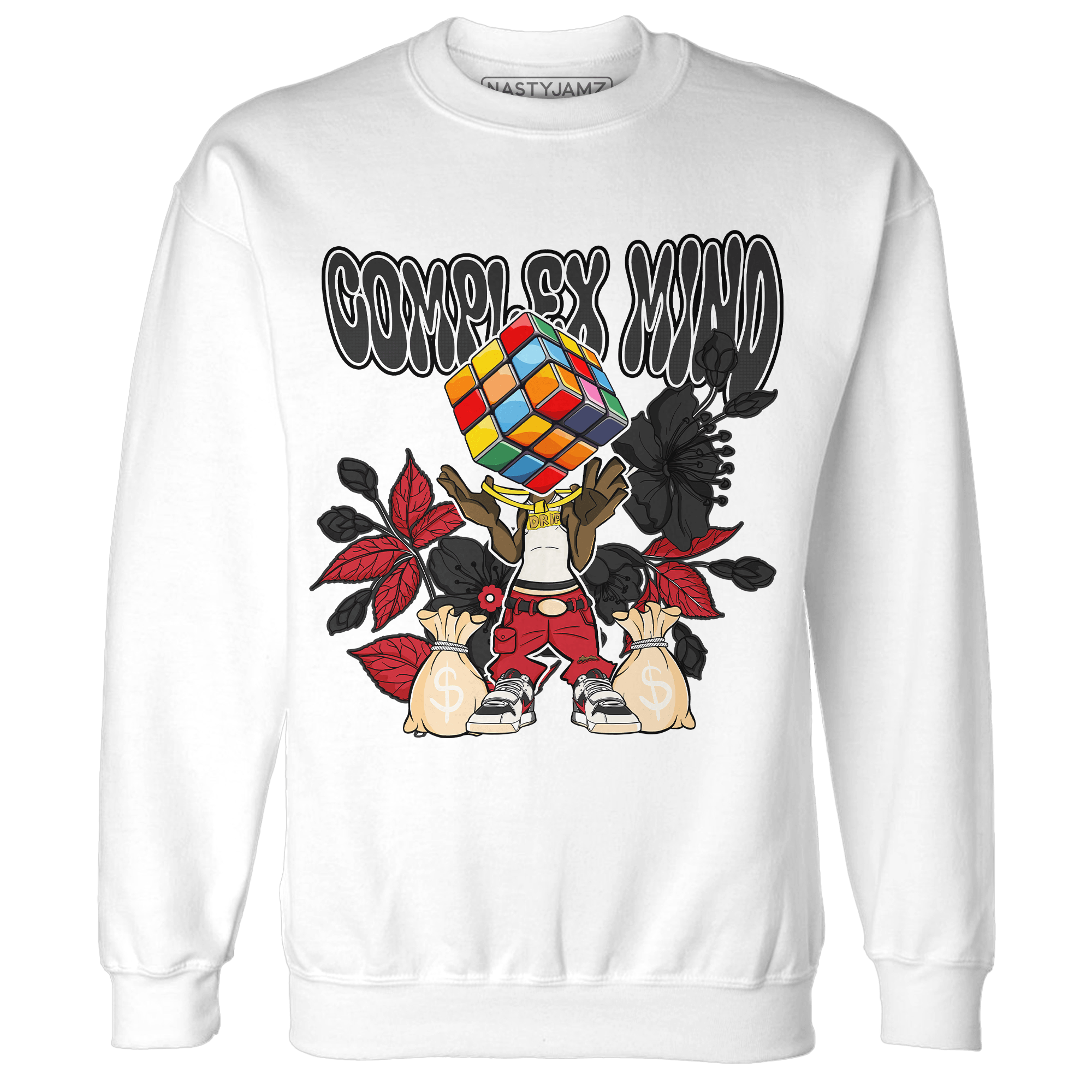 Jumman Jack University Red Sweatshirt Match Complex Mind - NastyJamz