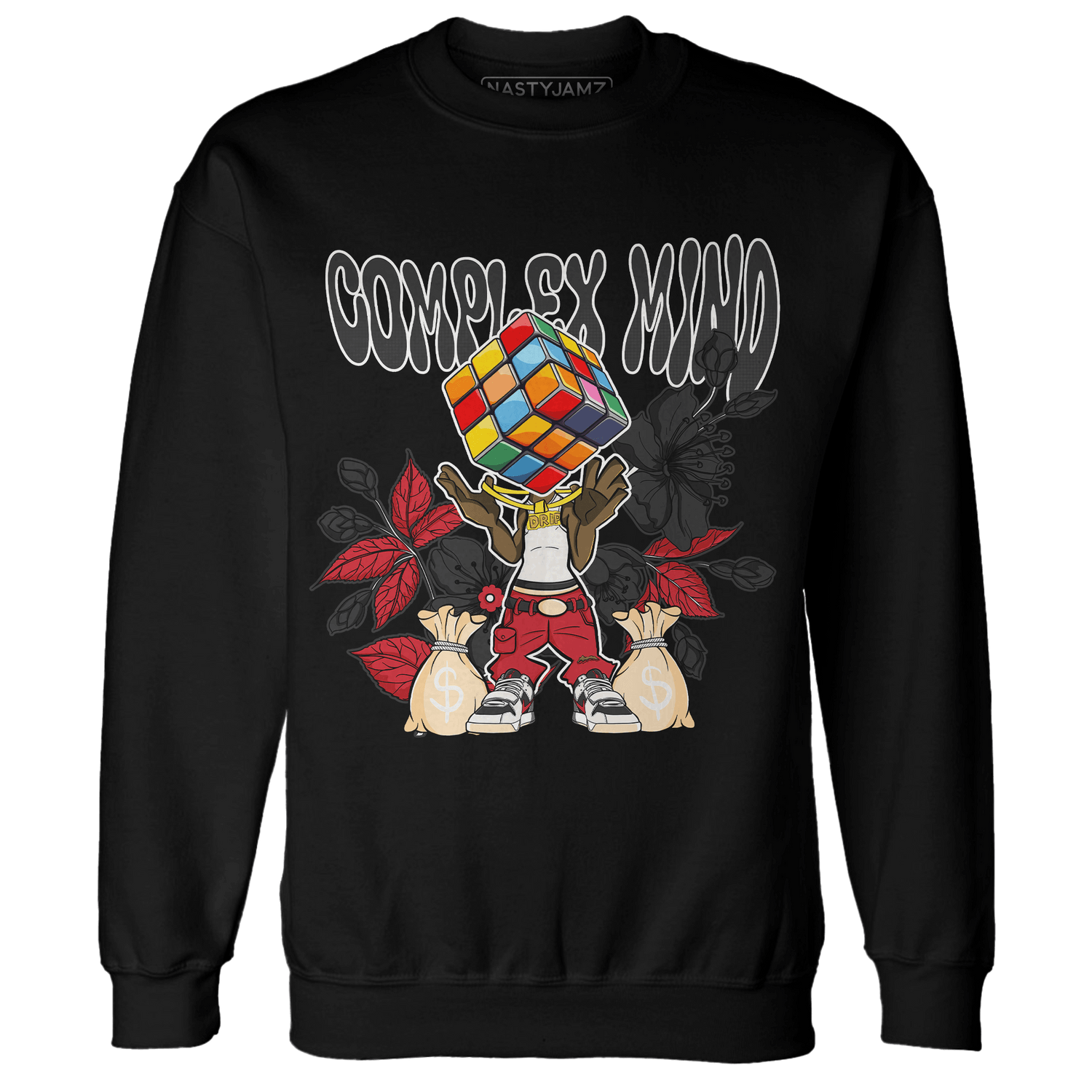 Jumman Jack University Red Sweatshirt Match Complex Mind - NastyJamz