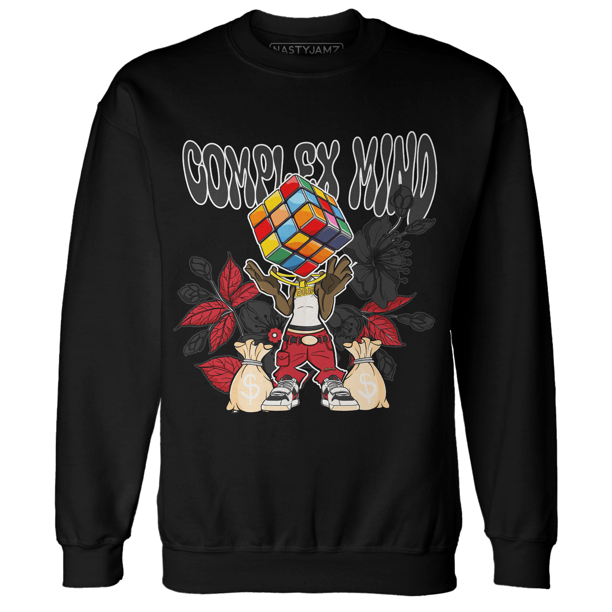 Jumman Jack University Red Sweatshirt Match Complex Mind - NastyJamz