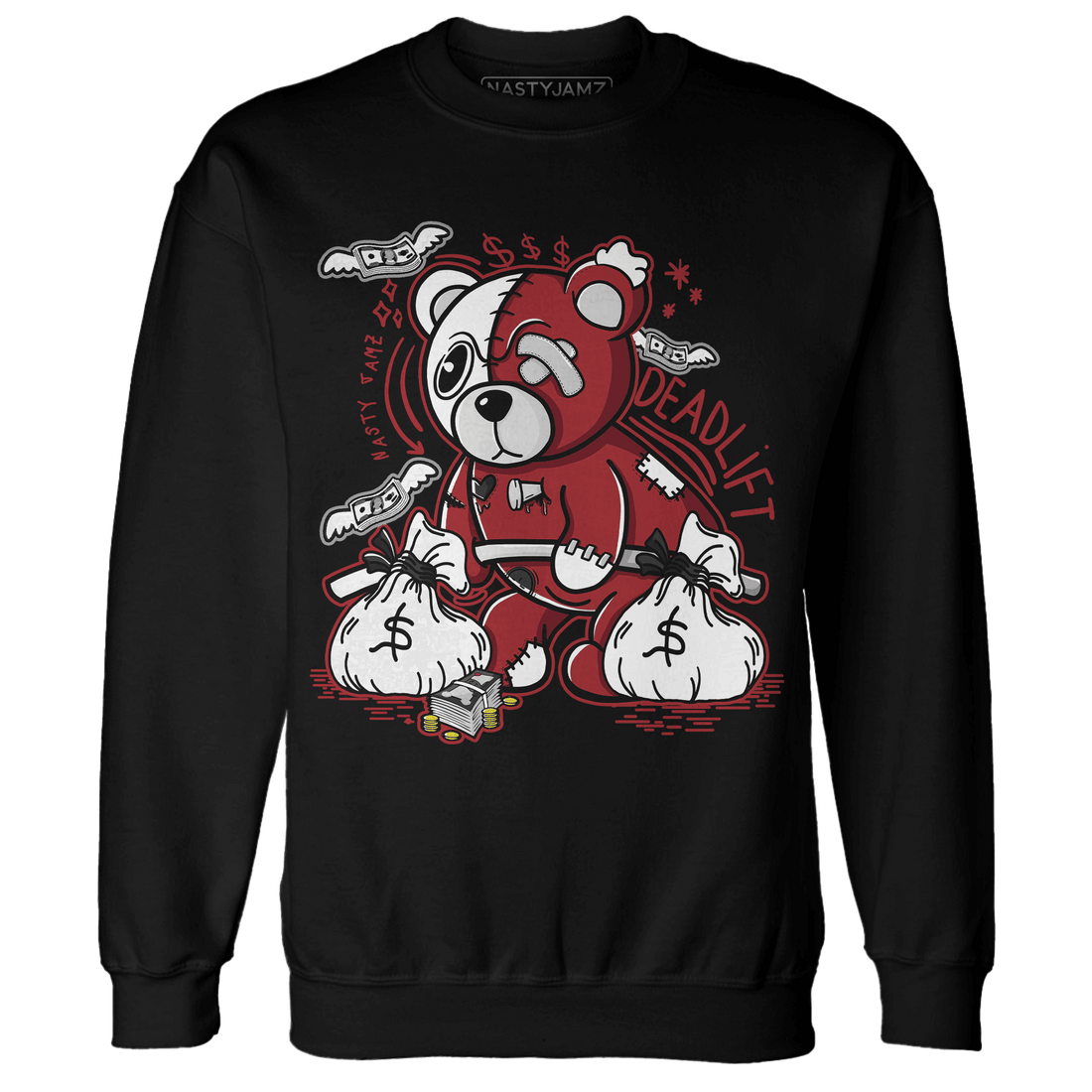 Retro Red Taxi 12s Sweatshirt Match Deadlift BER - NastyJamz