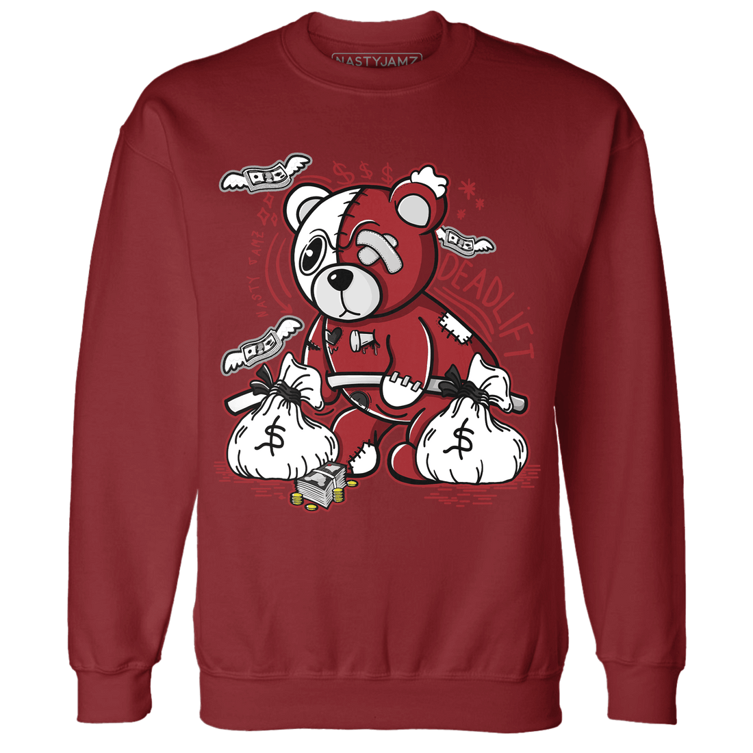 Retro Red Taxi 12s Sweatshirt Match Deadlift BER - NastyJamz