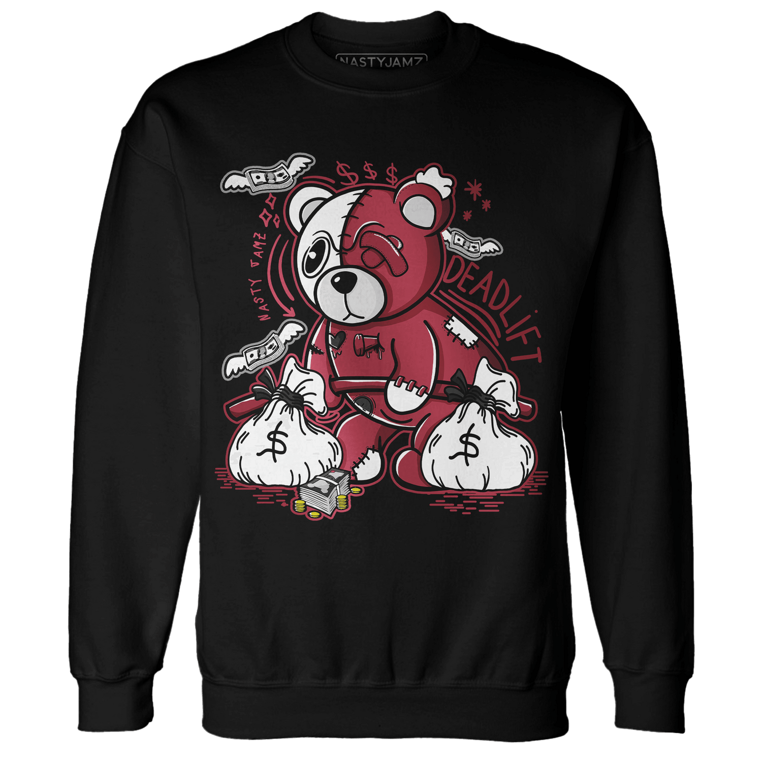 High 85 Metallic Burgundy 1s Sweatshirt Match Deadlift BER - NastyJamz