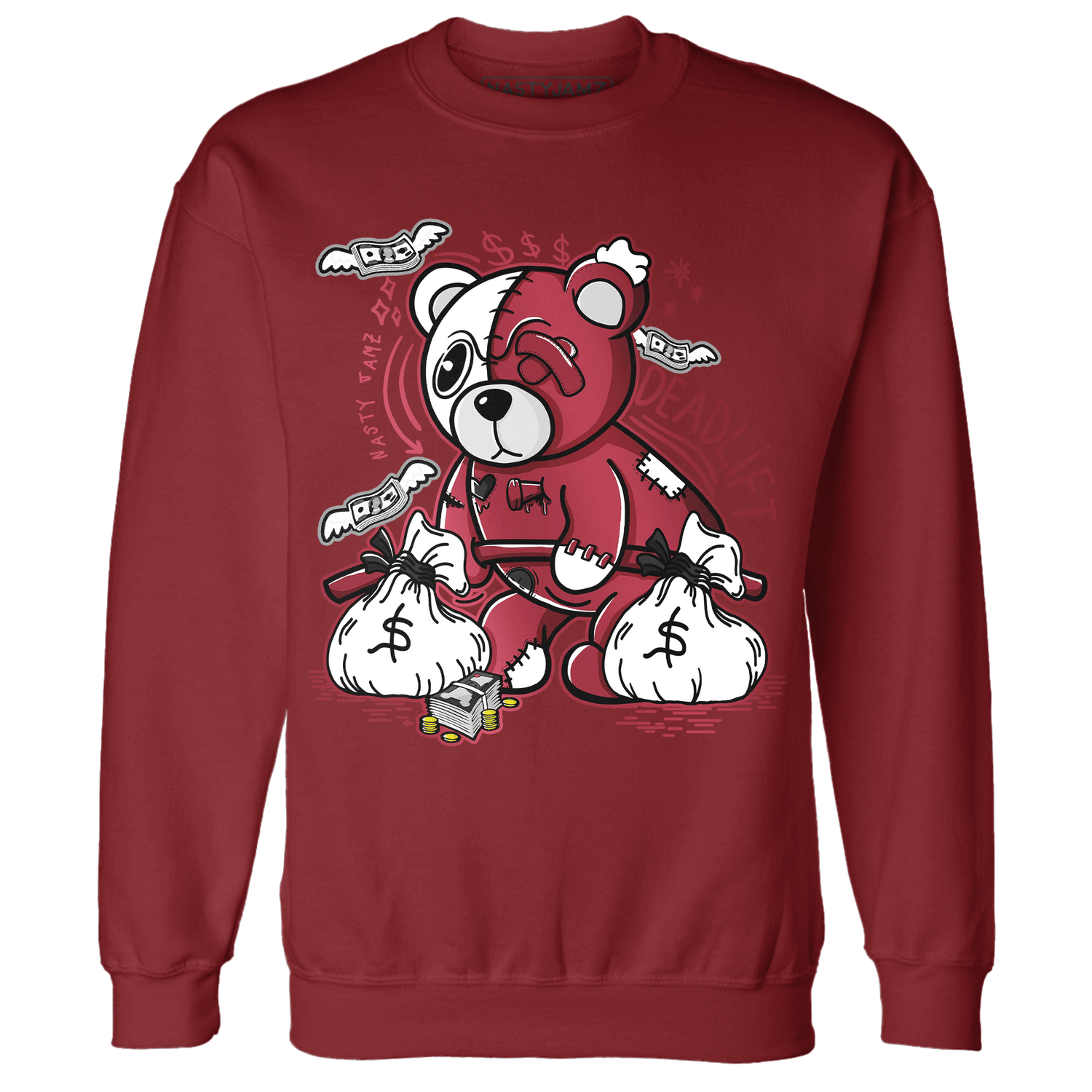 High 85 Metallic Burgundy 1s Sweatshirt Match Deadlift BER - NastyJamz