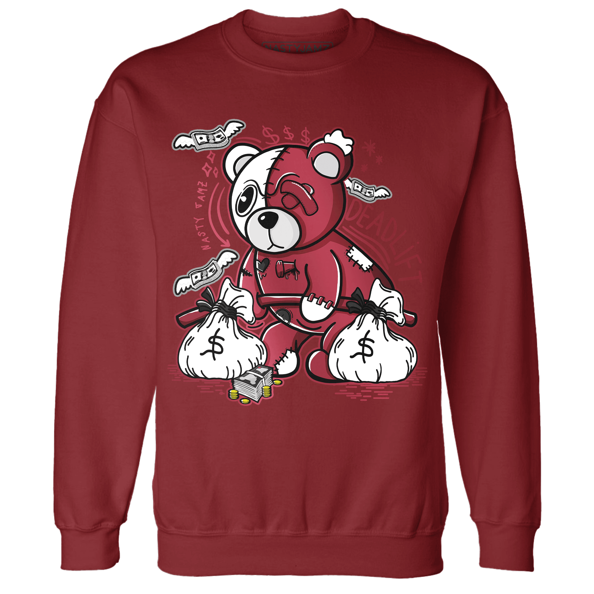 High 85 Metallic Burgundy 1s Sweatshirt Match Deadlift BER - NastyJamz