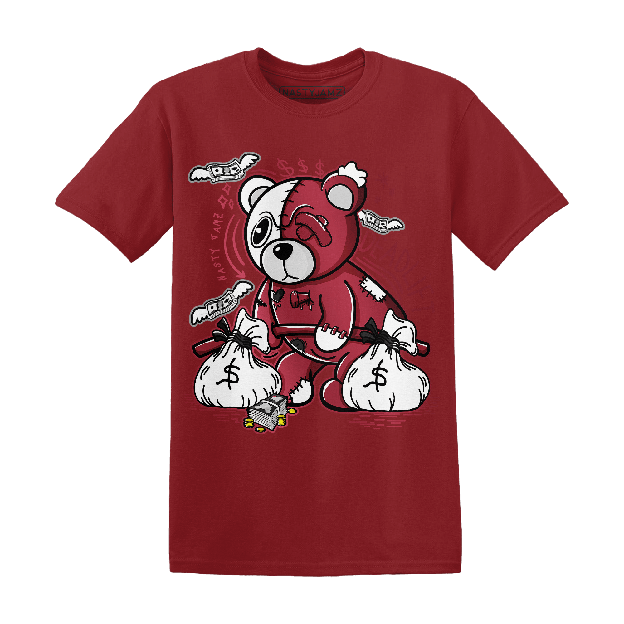 High 85 Metallic Burgundy 1s T Shirt Match Deadlift BER - NastyJamz