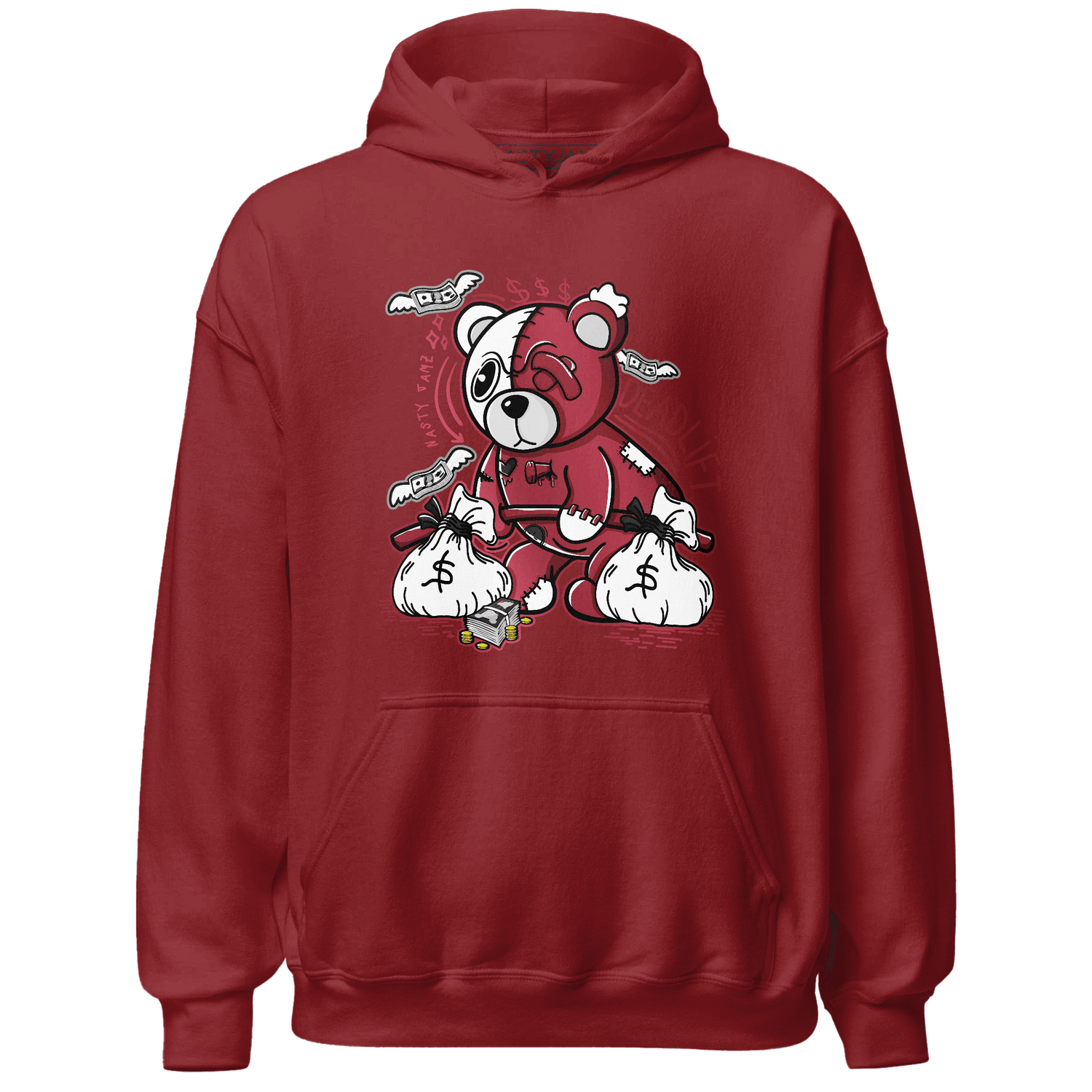 High 85 Metallic Burgundy 1s Hoodie Match Deadlift BER - NastyJamz