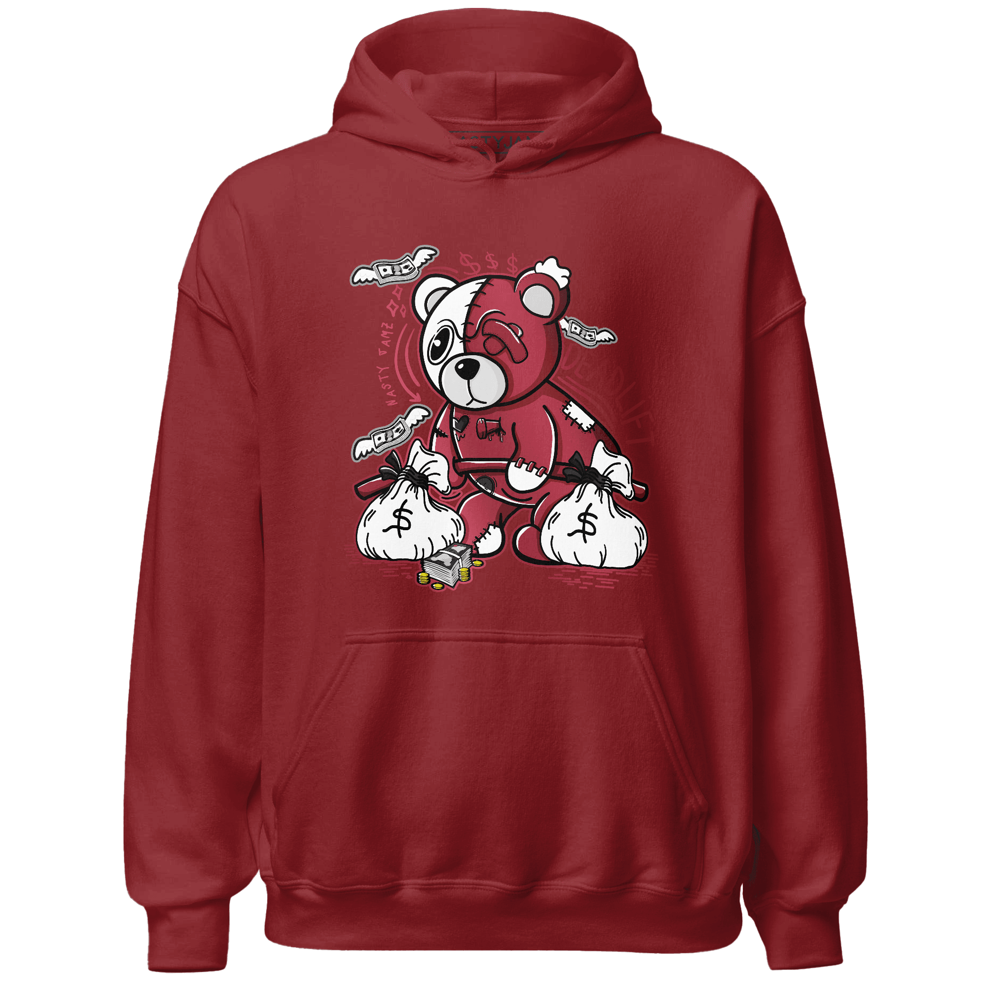 High 85 Metallic Burgundy 1s Hoodie Match Deadlift BER - NastyJamz