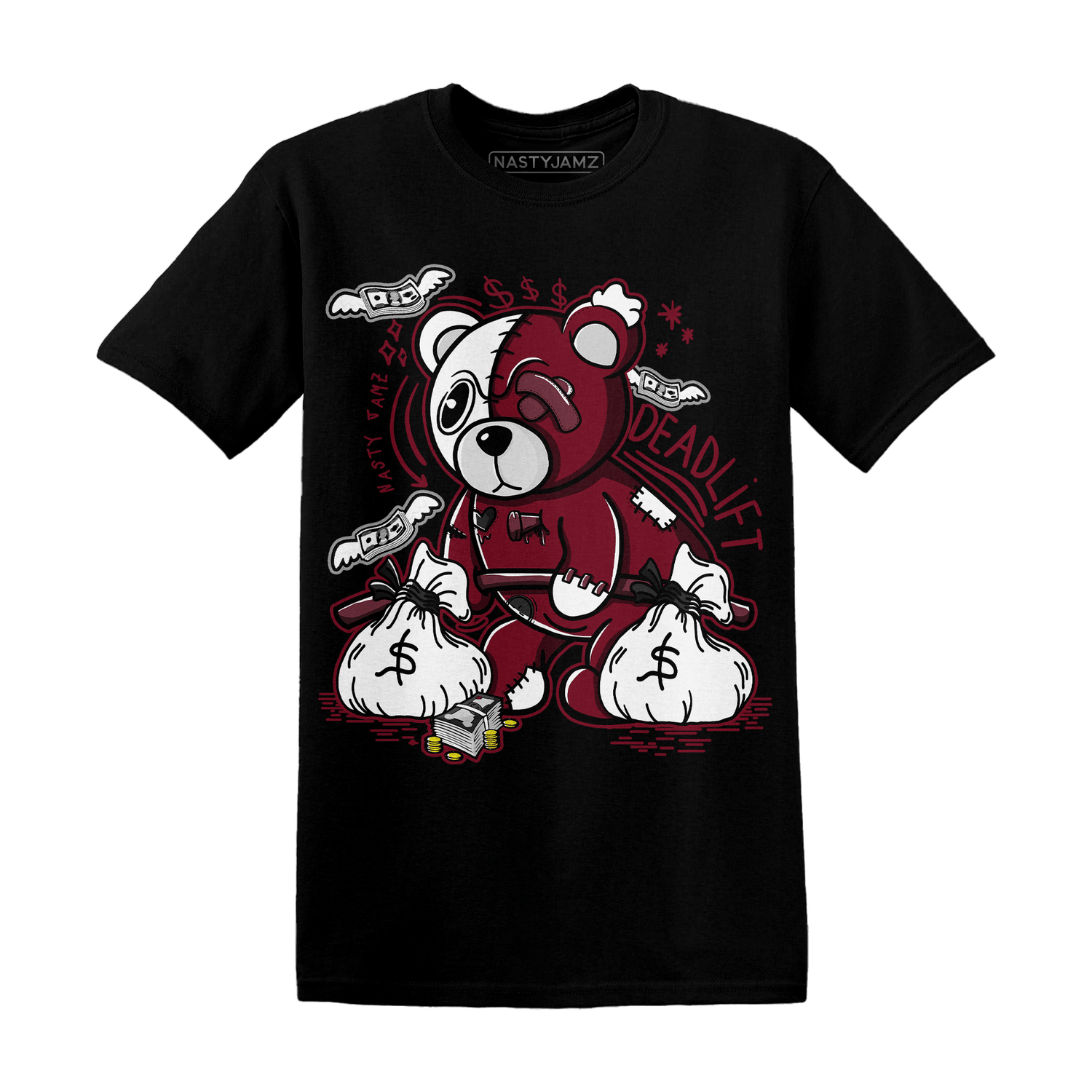 High White Team Red 1s T Shirt Match Deadlift BER - NastyJamz