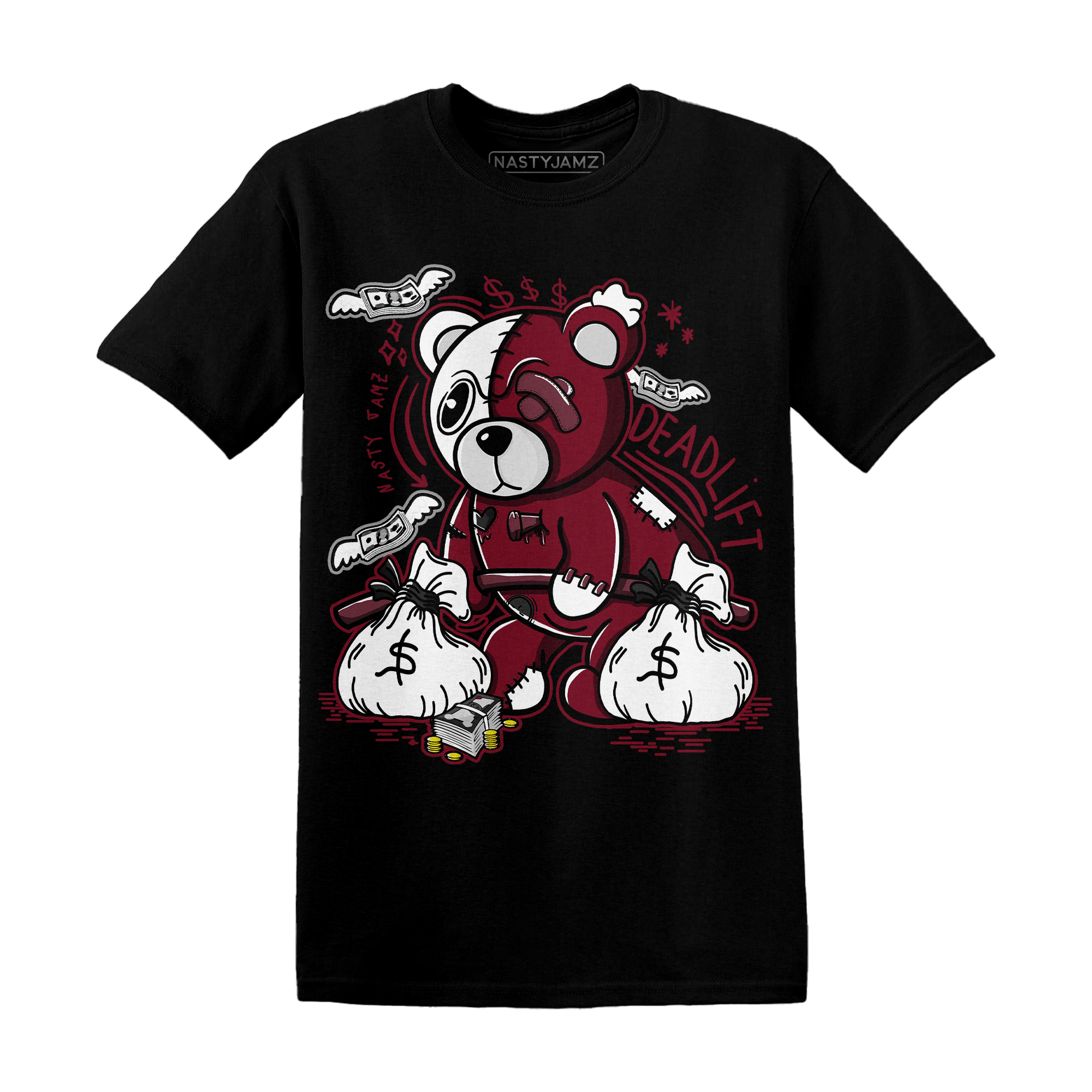 High White Team Red 1s T Shirt Match Deadlift BER - NastyJamz