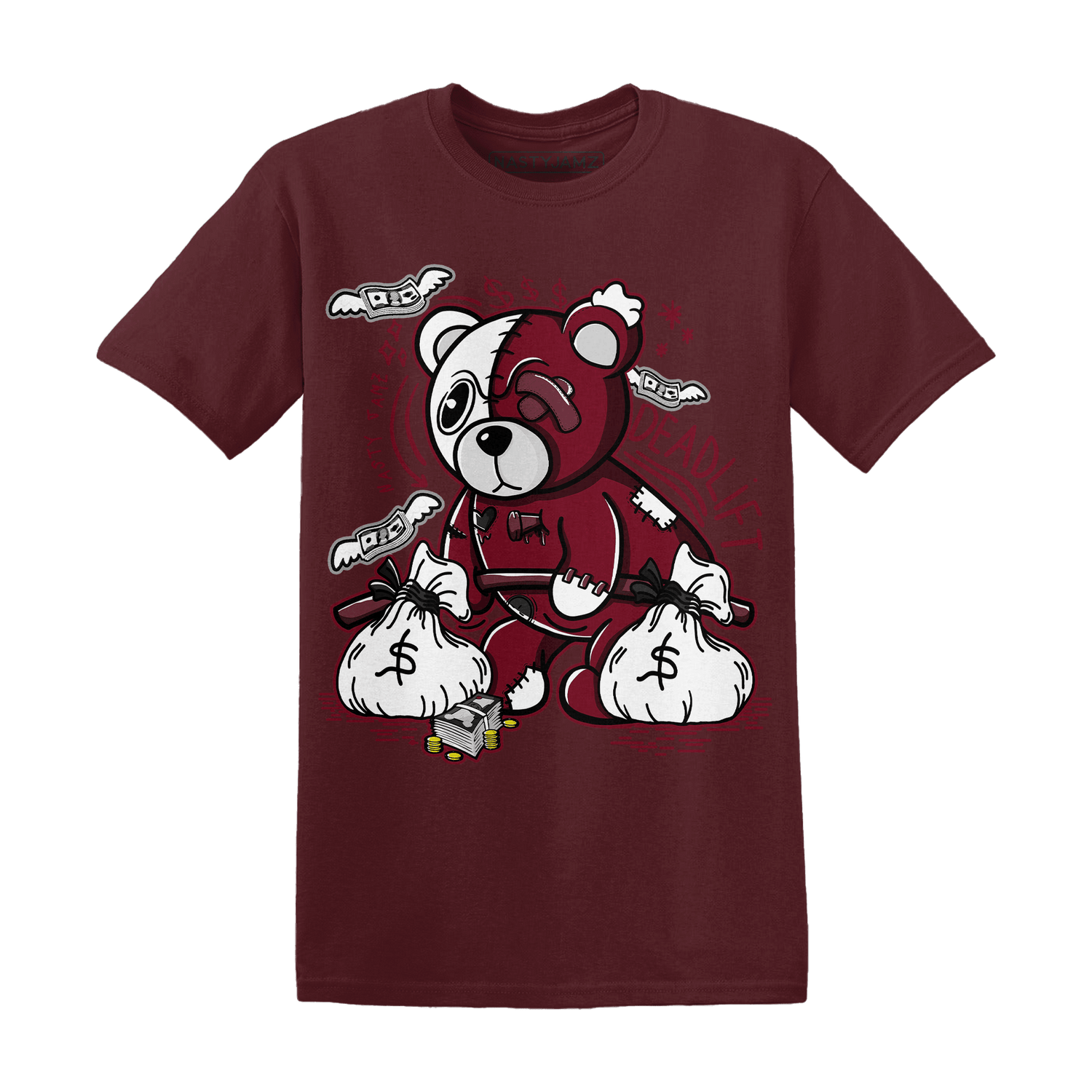 High White Team Red 1s T Shirt Match Deadlift BER - NastyJamz
