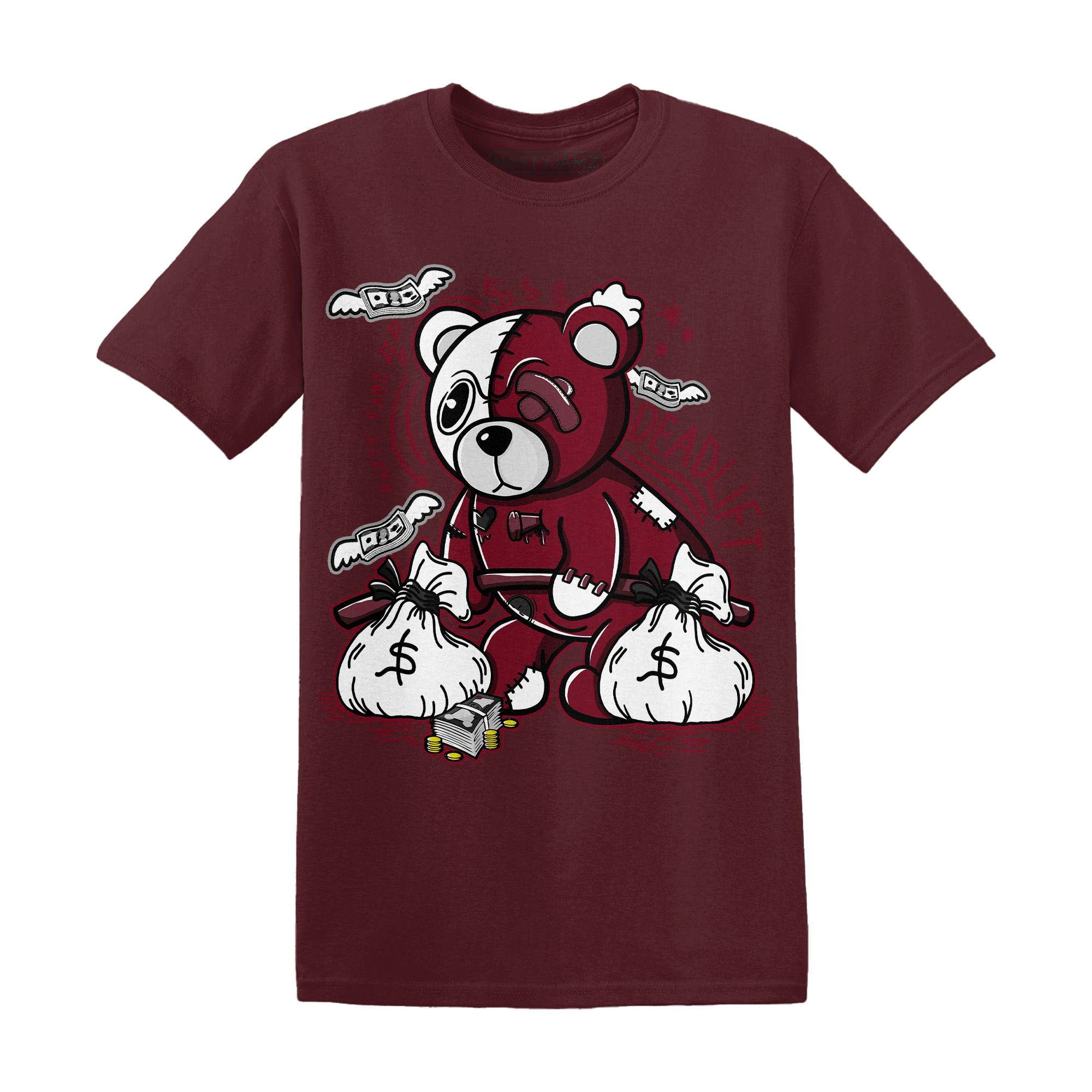 High White Team Red 1s T Shirt Match Deadlift BER - NastyJamz