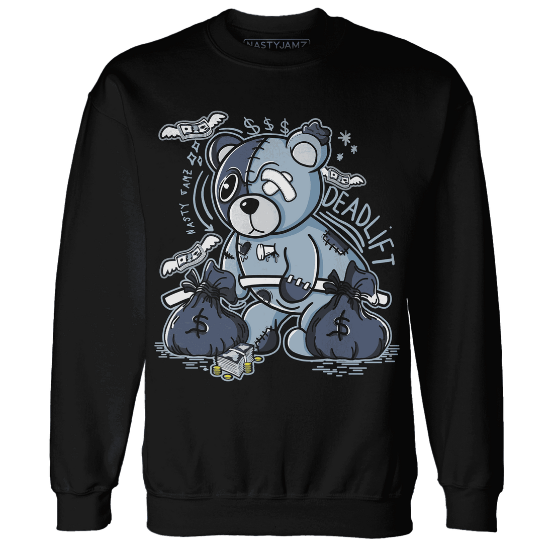 Mid Diffused Blue Grey 1s Sweatshirt Match Deadlift BER - NastyJamz