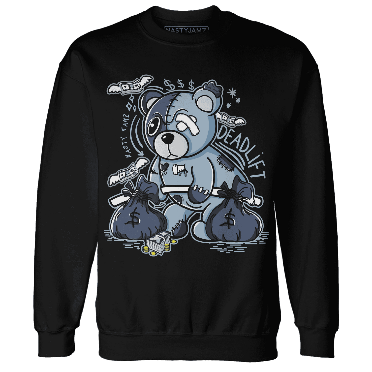 Mid Diffused Blue Grey 1s Sweatshirt Match Deadlift BER - NastyJamz