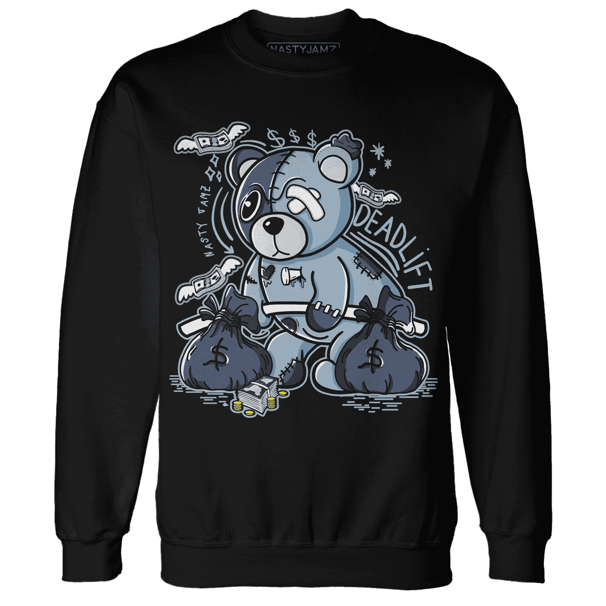 Mid Diffused Blue Grey 1s Sweatshirt Match Deadlift BER - NastyJamz