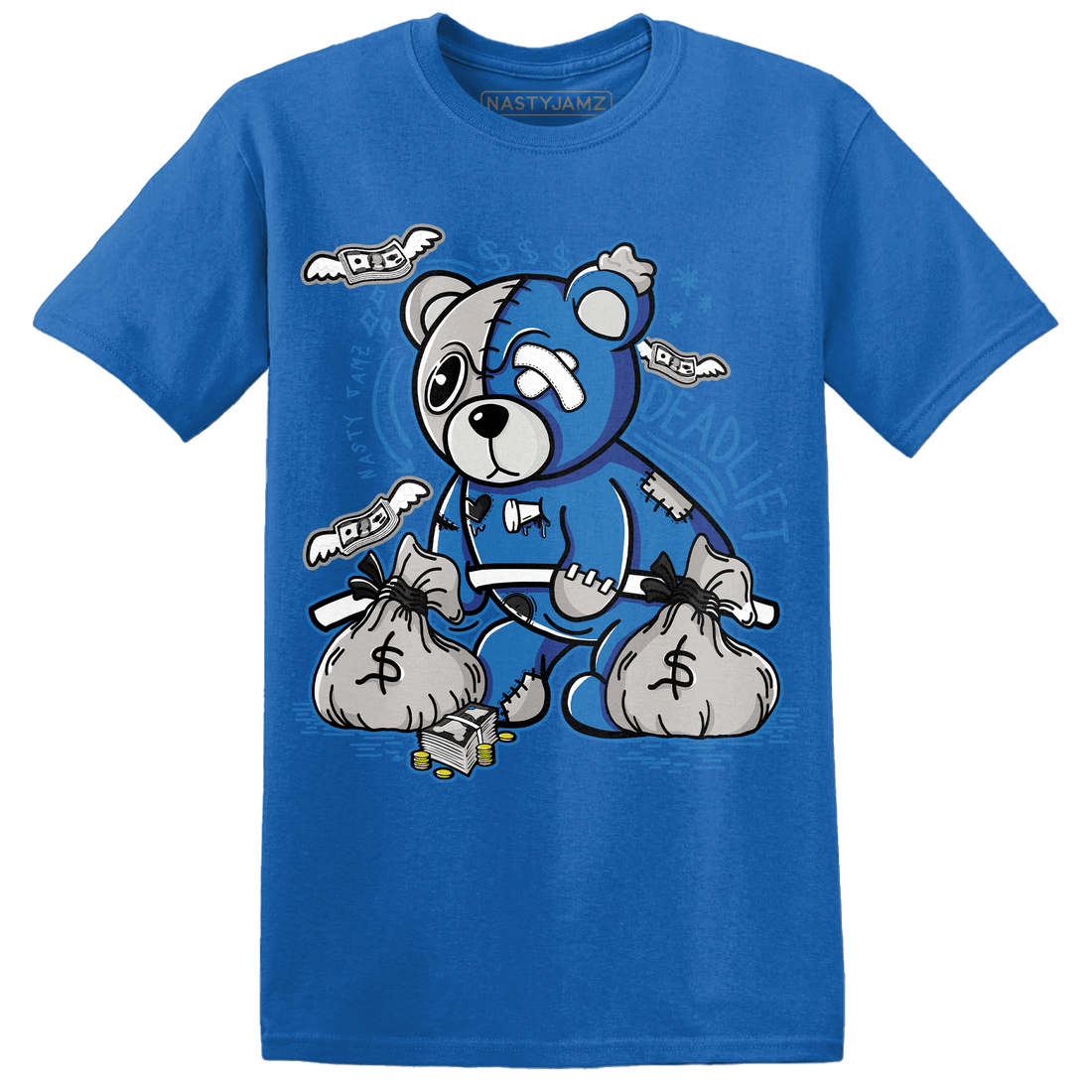 Industrial Blue 4s T Shirt Match Deadlift BER - NastyJamz