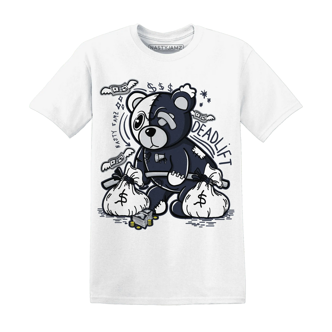 White-Navy-6s-T-Shirt-Match-Deadlift-BER