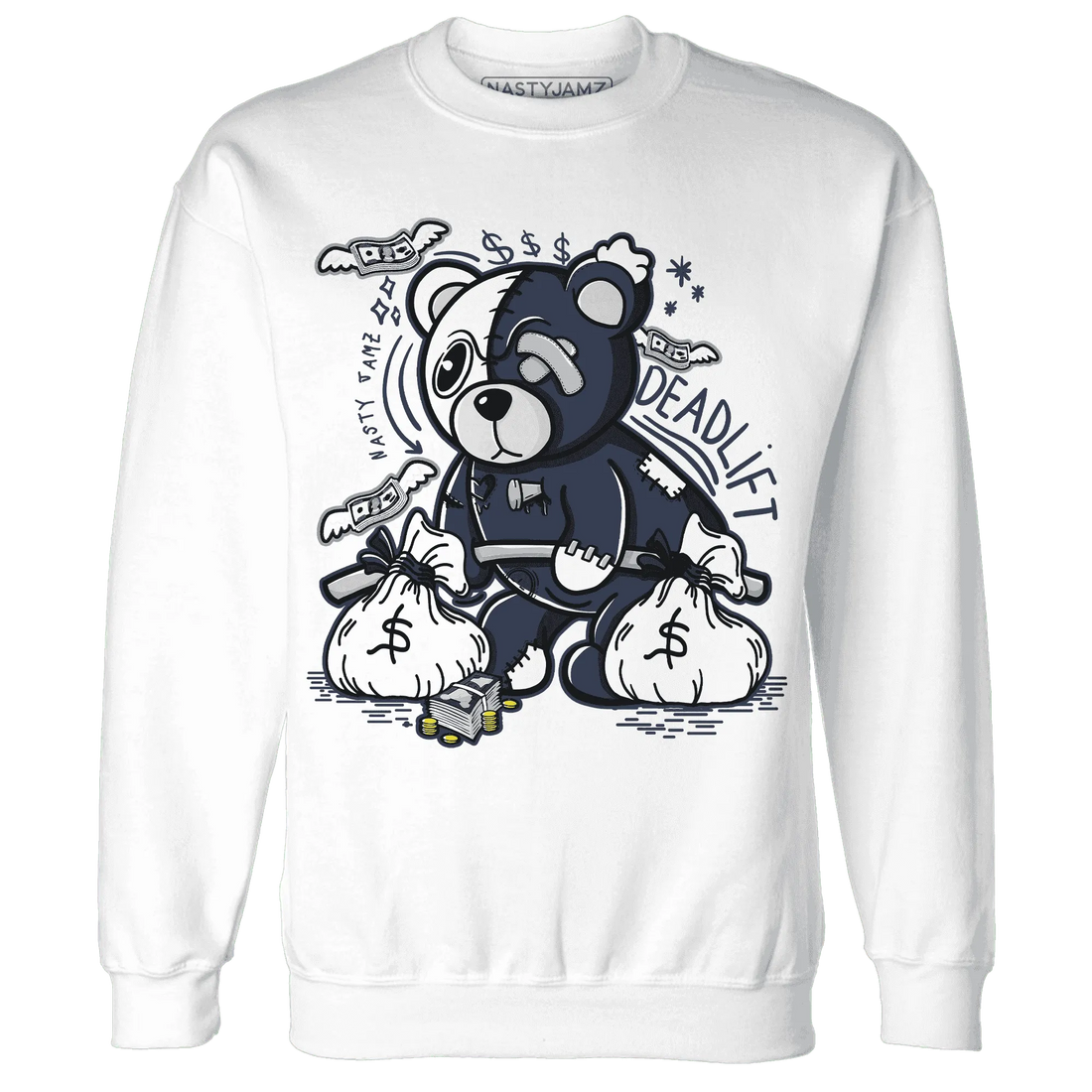 White-Navy-6s-Sweatshirt-Match-Deadlift-BER