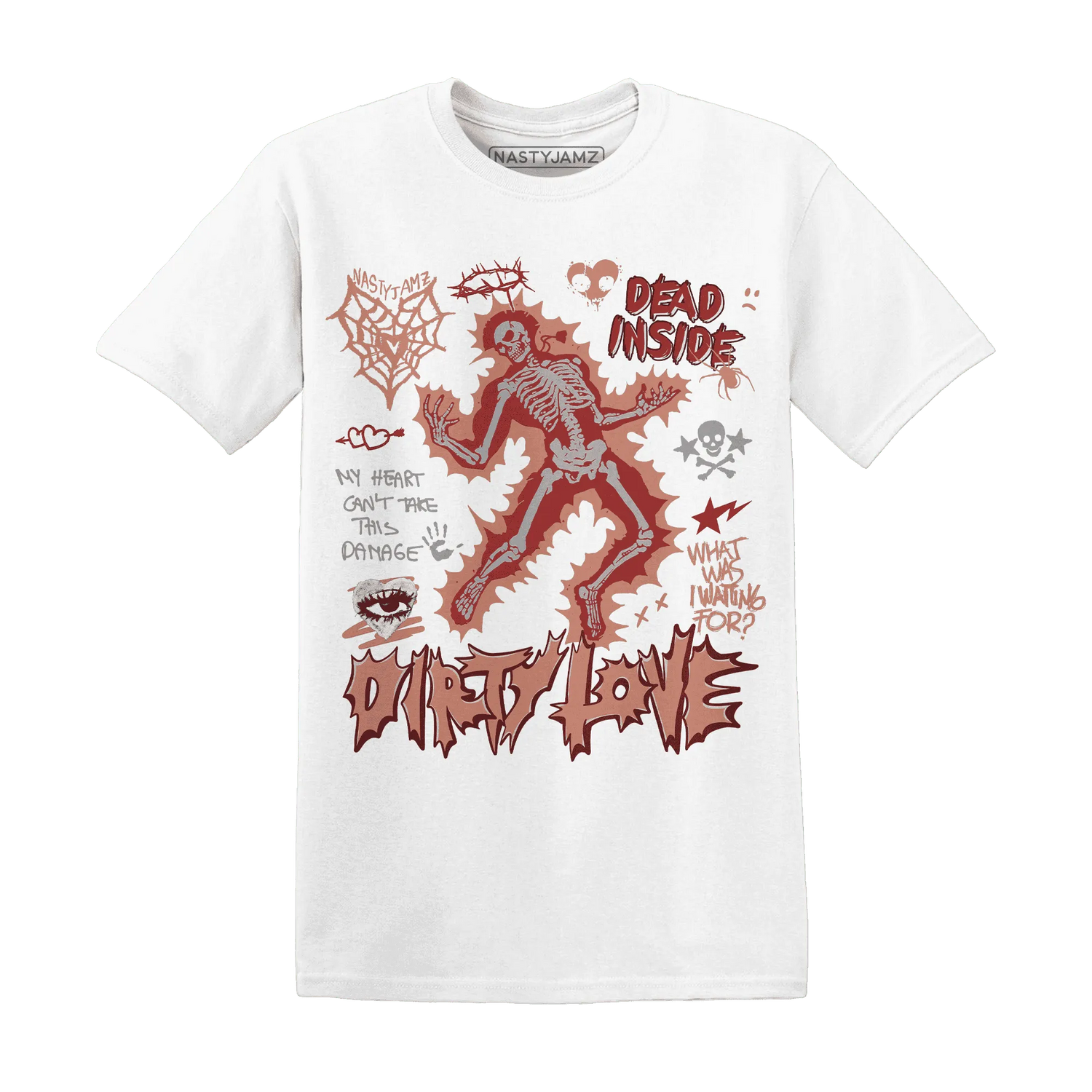 Dune-Red-13s-NastyJamz-T-Shirt-Match-Dirty-Love-Skull