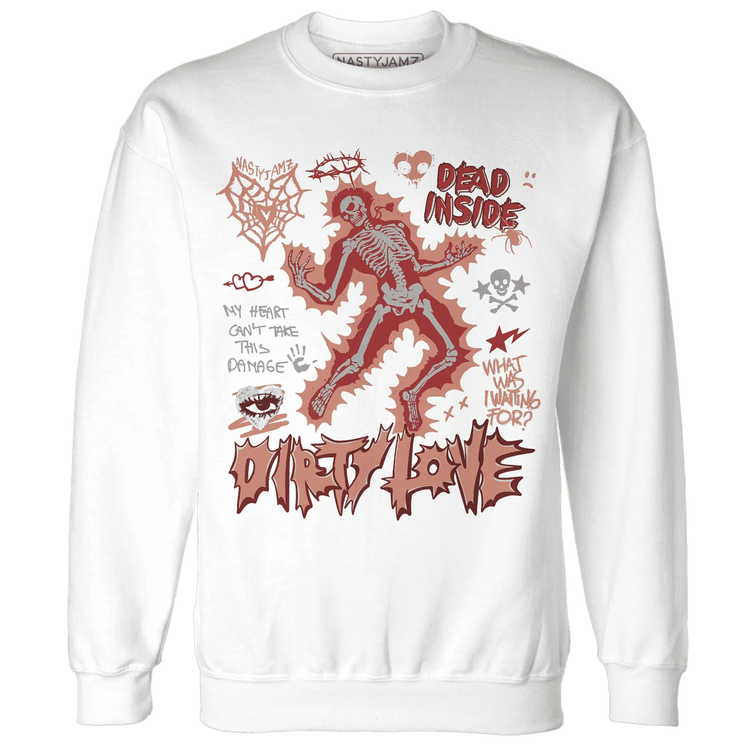Dune-Red-13s-NastyJamz-Sweatshirt-Match-Dirty-Love-Skull