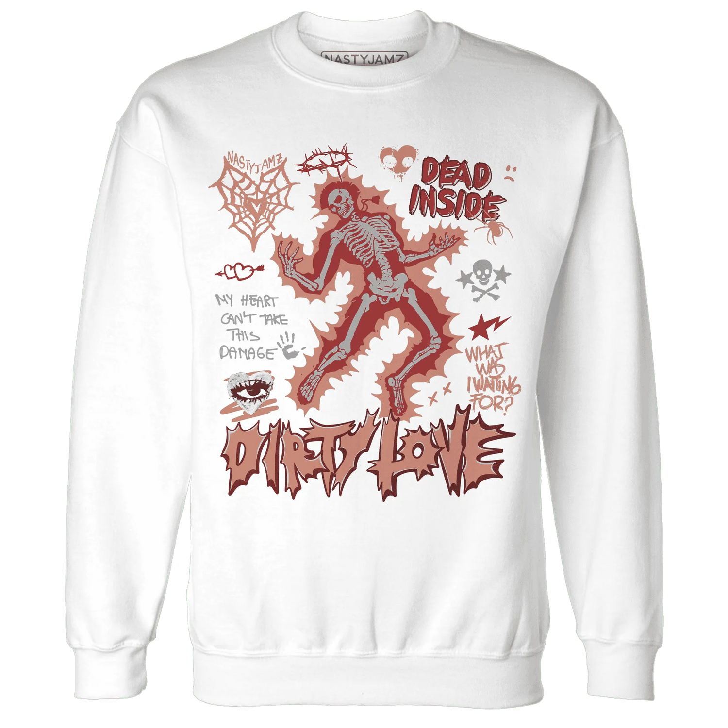Dune-Red-13s-NastyJamz-Sweatshirt-Match-Dirty-Love-Skull