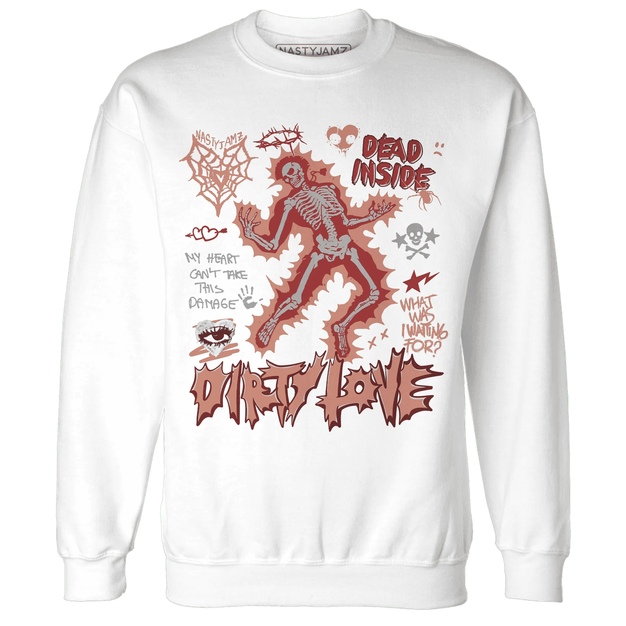 Dune-Red-13s-NastyJamz-Sweatshirt-Match-Dirty-Love-Skull