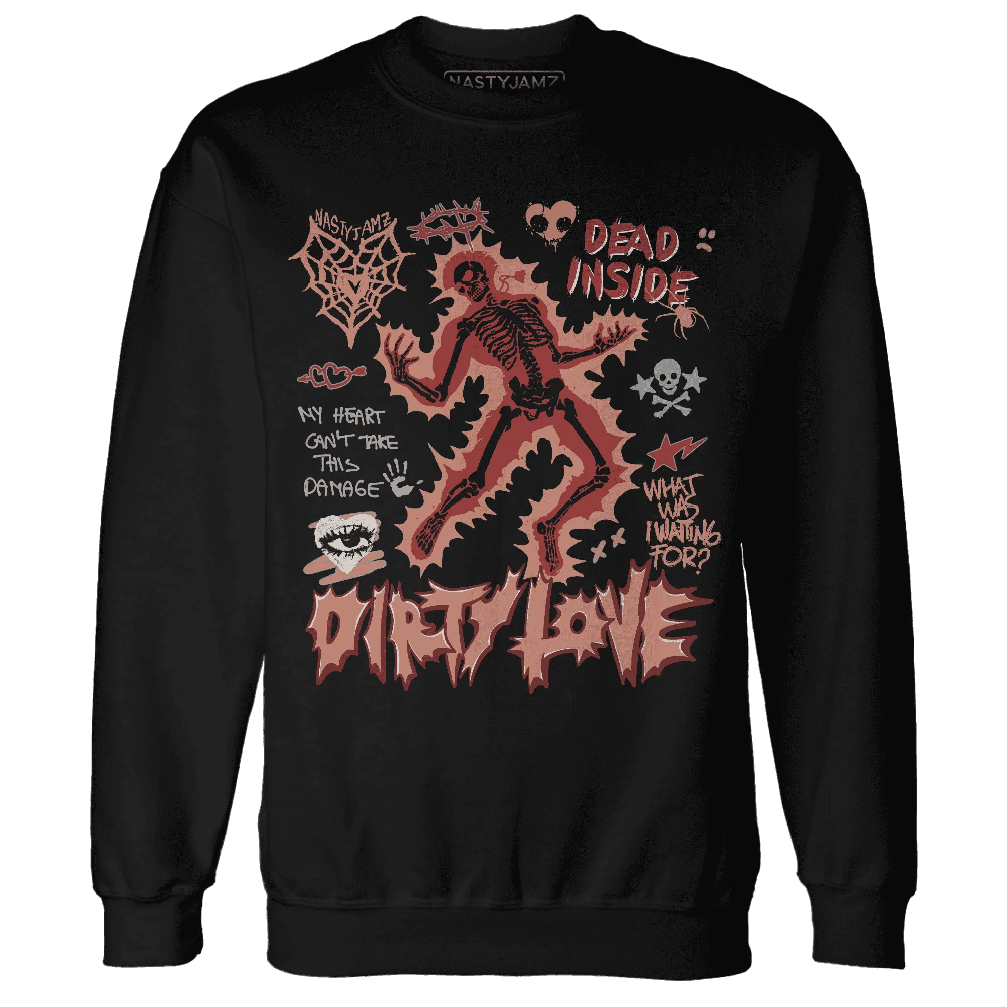 Dune-Red-13s-NastyJamz-Sweatshirt-Match-Dirty-Love-Skull