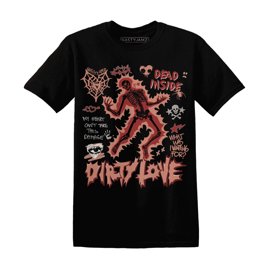 Dune-Red-13s-NastyJamz-T-Shirt-Match-Dirty-Love-Skull