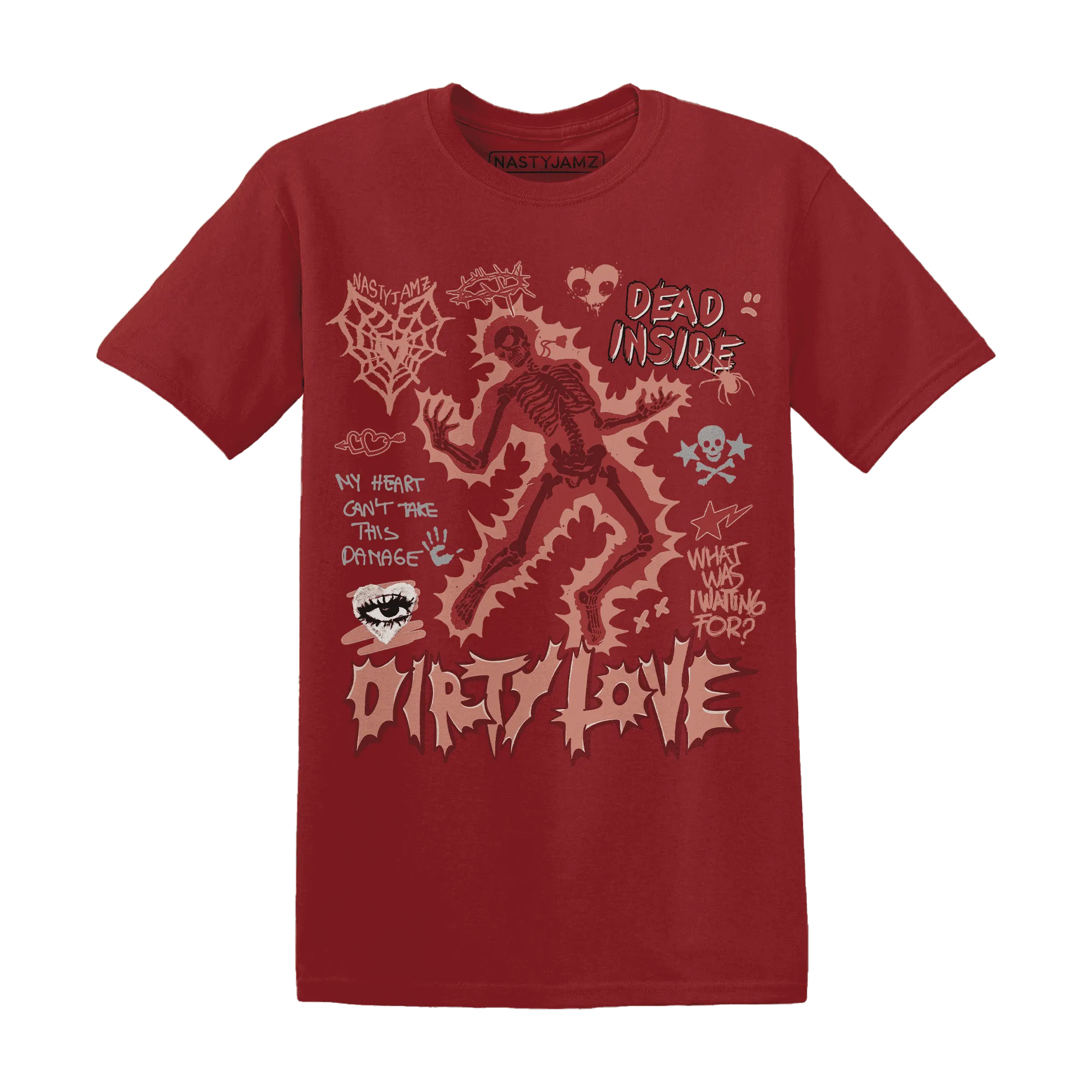Dune-Red-13s-NastyJamz-T-Shirt-Match-Dirty-Love-Skull