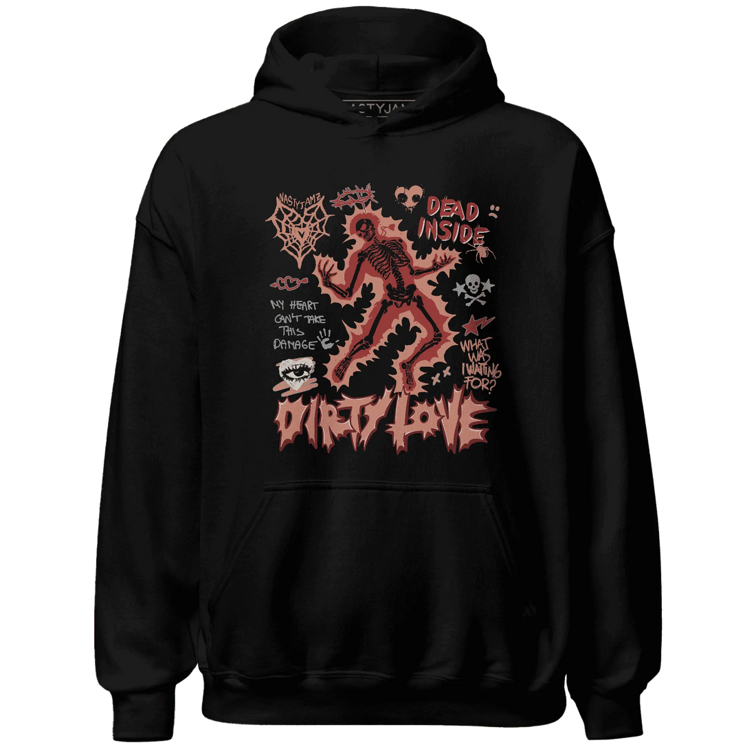 Dune-Red-13s-NastyJamz-Hoodie-Match-Dirty-Love-Skull
