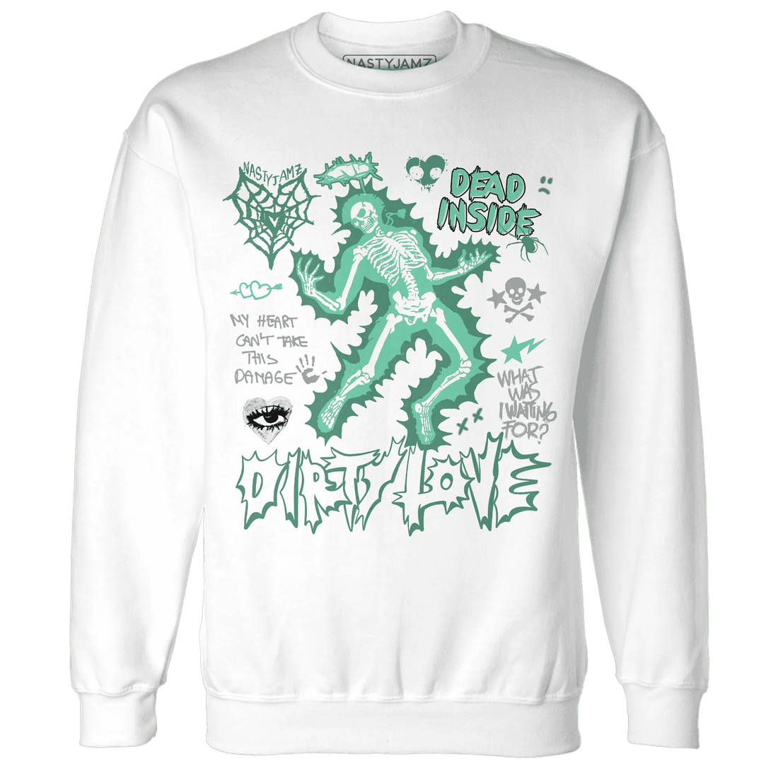 High-OG-Green-Glow-1s-NastyJamz-Sweatshirt-Match-Dirty-Love-Skull