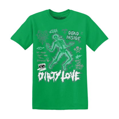 High-OG-Green-Glow-1s-NastyJamz-T-Shirt-Match-Dirty-Love-Skull