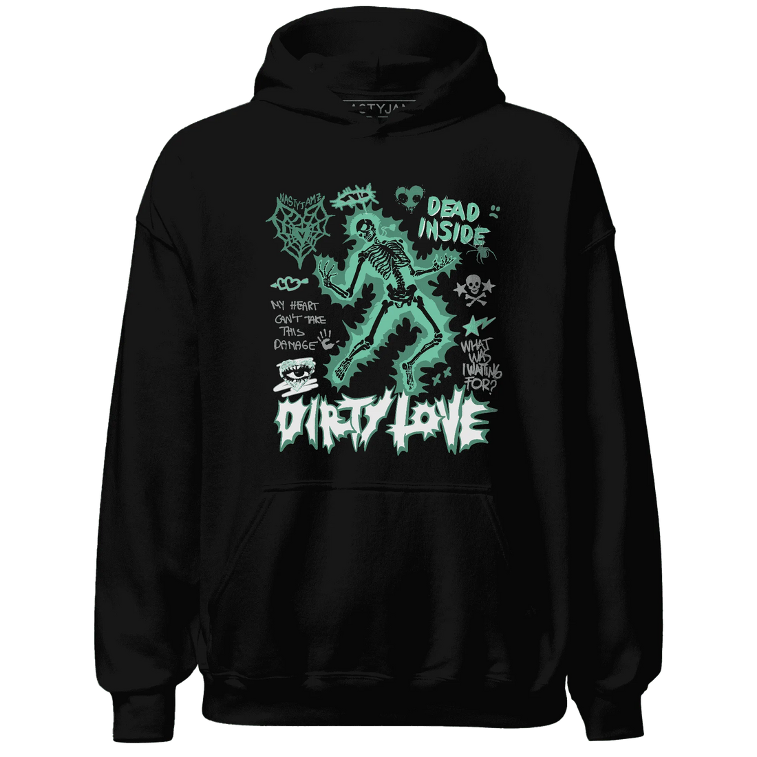 High-OG-Green-Glow-1s-NastyJamz-Hoodie-Match-Dirty-Love-Skull