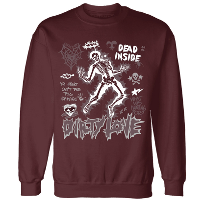 Burgundy-Crush-3s-NastyJamz-Sweatshirt-Match-Dirty-Love-Skull