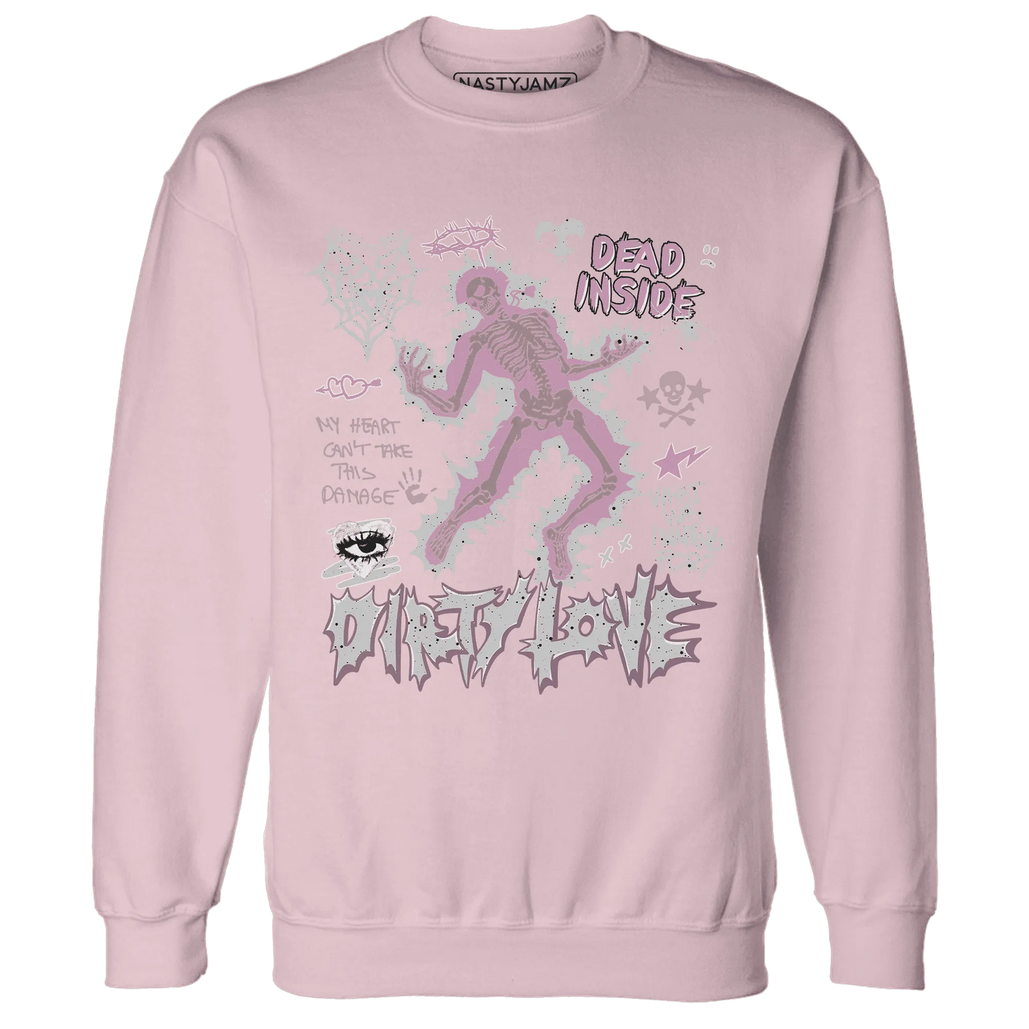 Orchid-Neutral-Grey-Black-White-4s-NastyJamz-Sweatshirt-Match-Dirty-Love-Skull