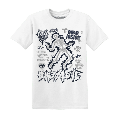White-Navy-6s-NastyJamz-T-Shirt-Match-Dirty-Love-Skull
