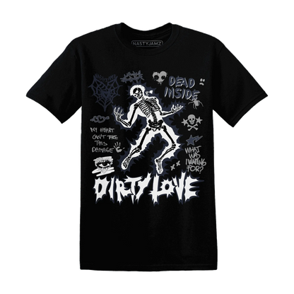 White-Navy-6s-NastyJamz-T-Shirt-Match-Dirty-Love-Skull