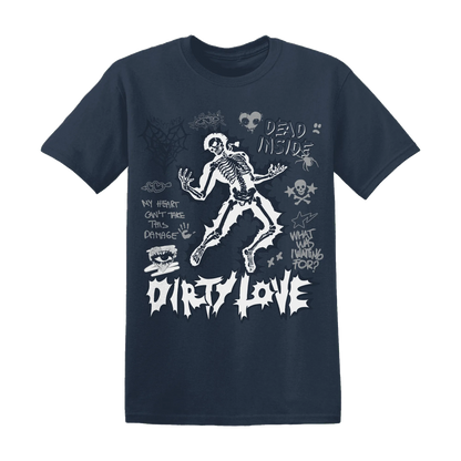 White-Navy-6s-NastyJamz-T-Shirt-Match-Dirty-Love-Skull